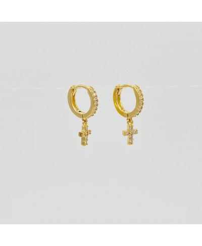 BOUCLES D'OREILLES - MINI CREOLES CROIX -