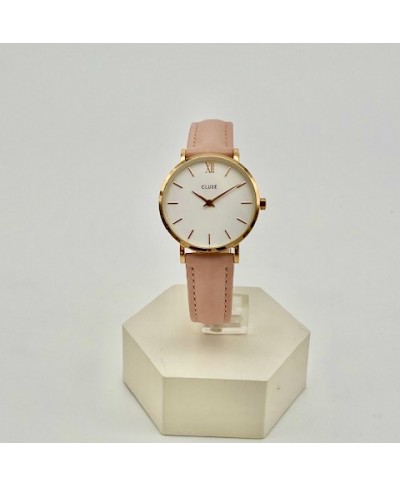 Montre CLUSE Minuit Cuir Rose Gold white