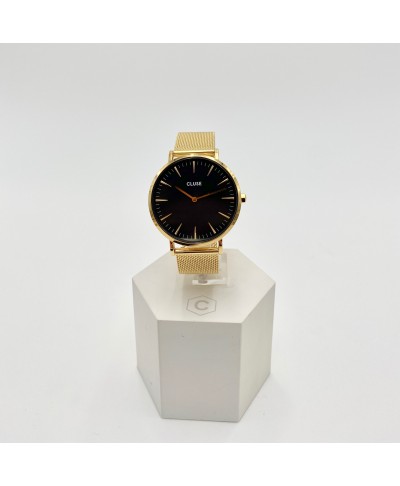 Montre CLUSE Boho chic Mesh Black Gold